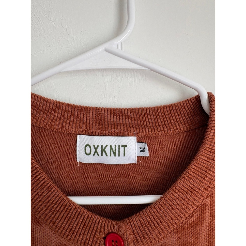 Oxknit Rainbow Cotton Cardigan Dopamine Dressing Whimsy Artsy Teacher Soft Girl - Picture 3 of 5